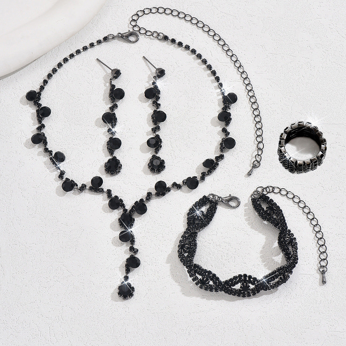 Parure Cristal Élégance ISLAB™ – Collier, Bracelet & Boucles Luxe Soirée