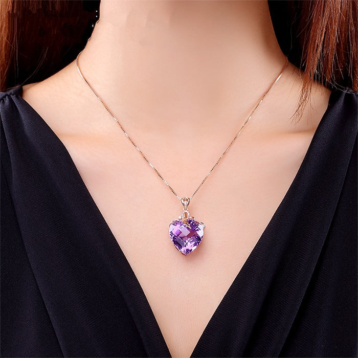 Collier Élégance ISLAB™ – Pendentif Cristal & Finition Or Rose