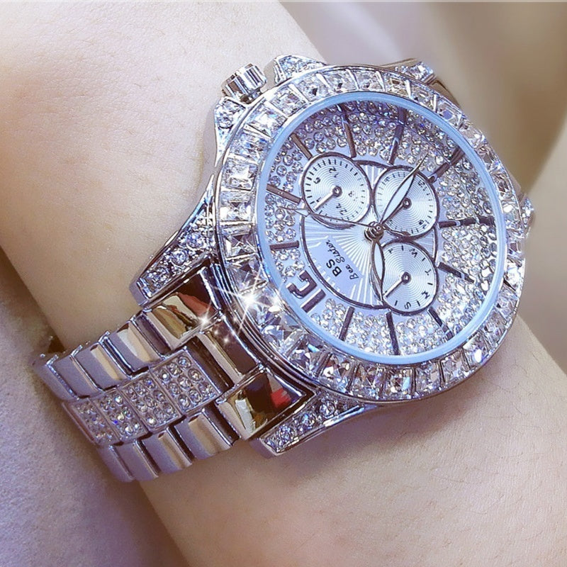 Montre Luxe ISLAB™ – Cadran Diamanté & Bracelet Brillant