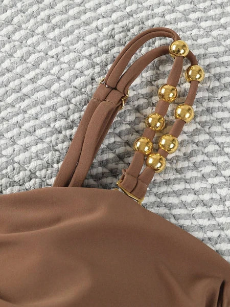 Maillot 1 Pièce Luxe ISLAB™ – Silhouette Sculptée & Détails Chic