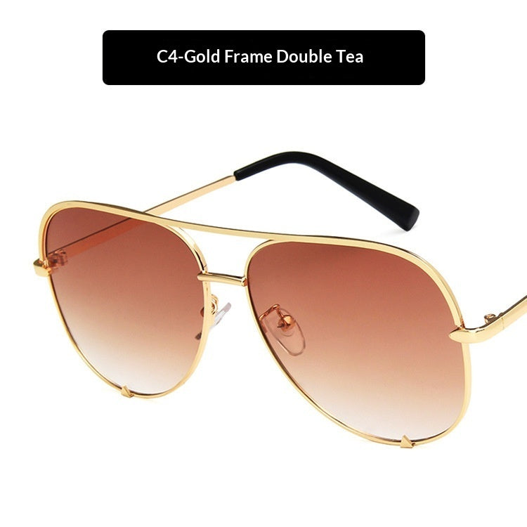 Lunettes Soleil ISLAB™ – Double Pont Métal | Style Luxe & Protection UV