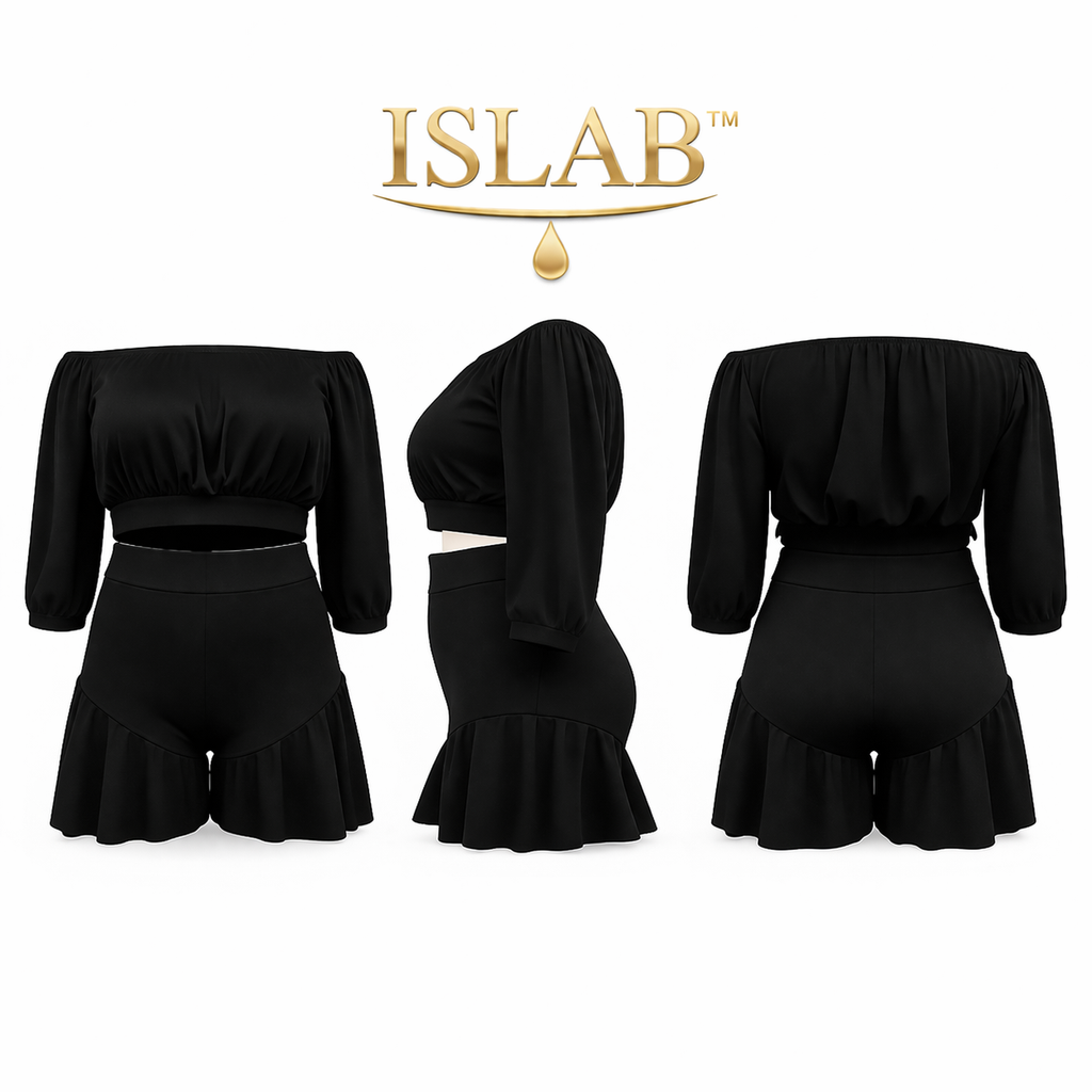 ISLAB™ Curve Set – Ensemble Sexy Sculptant Off-Shoulder (6 Couleurs, Fit Parfait)